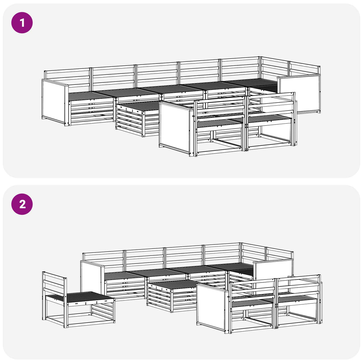 Set vanjskih sofa 9 kom.