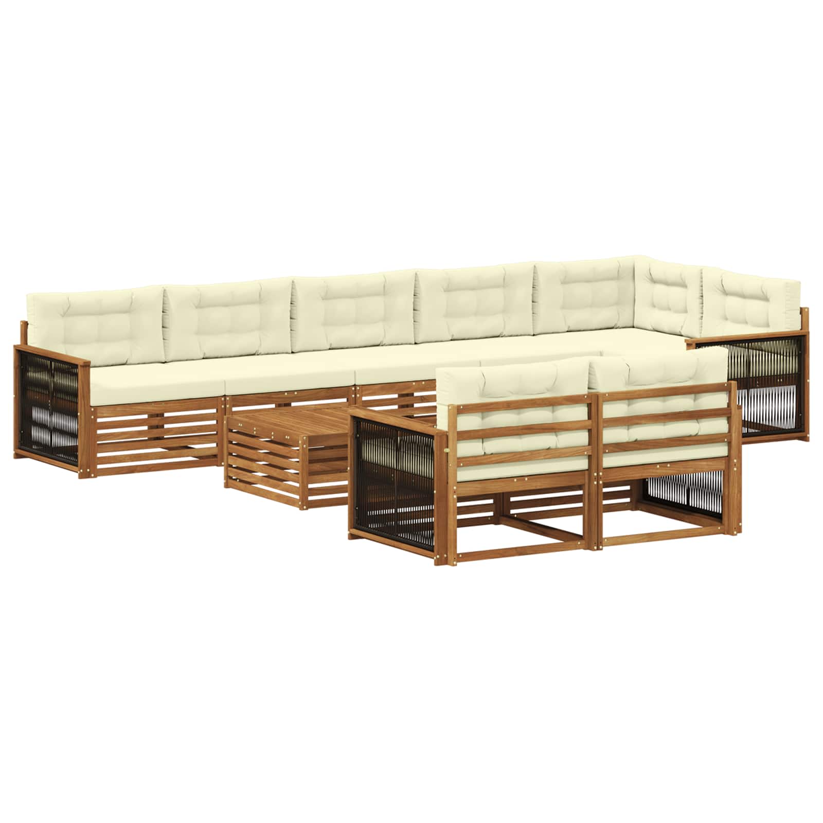 Set vanjskih sofa s jastukom 9 pcs