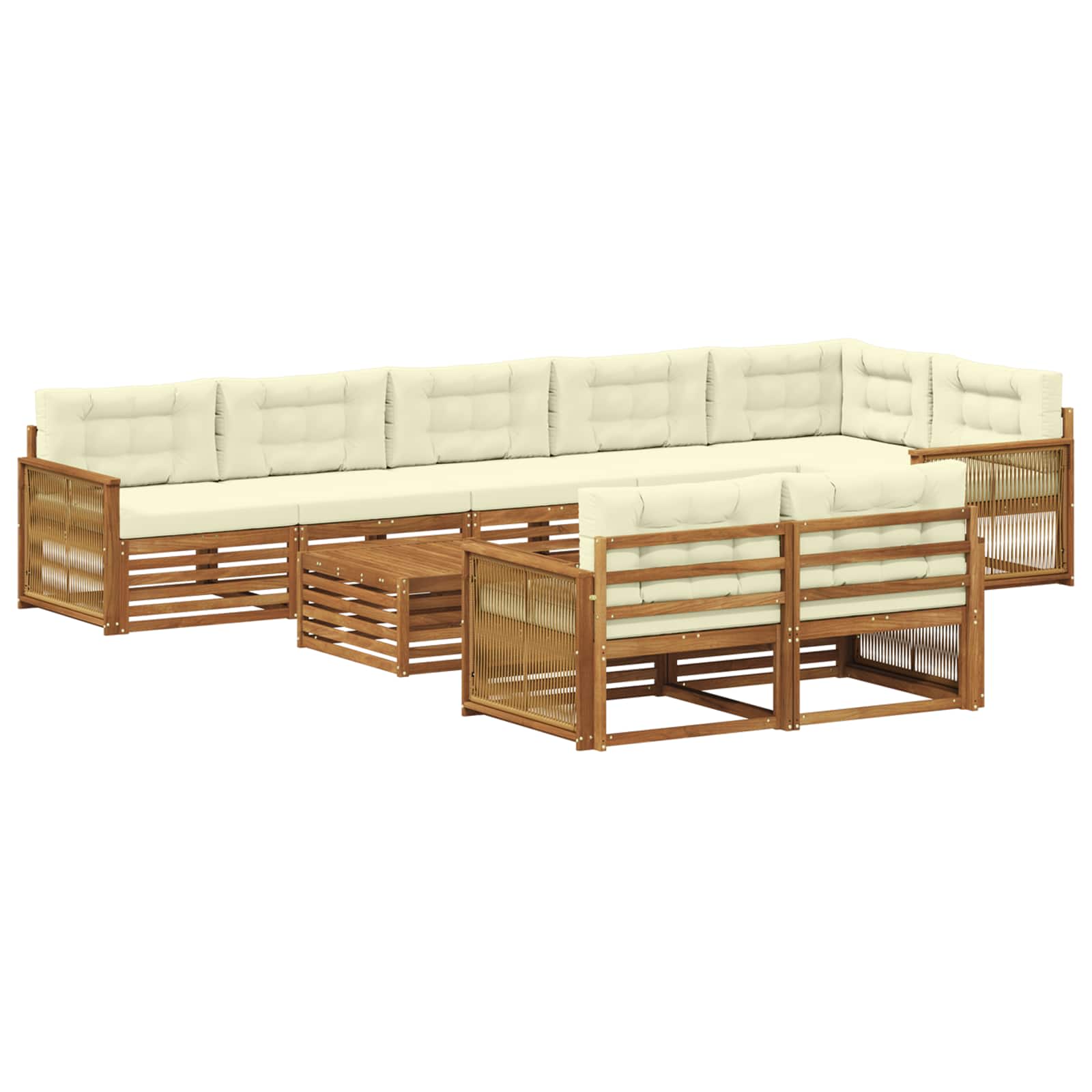 Set vanjskih sofa s jastukom 9 pcs