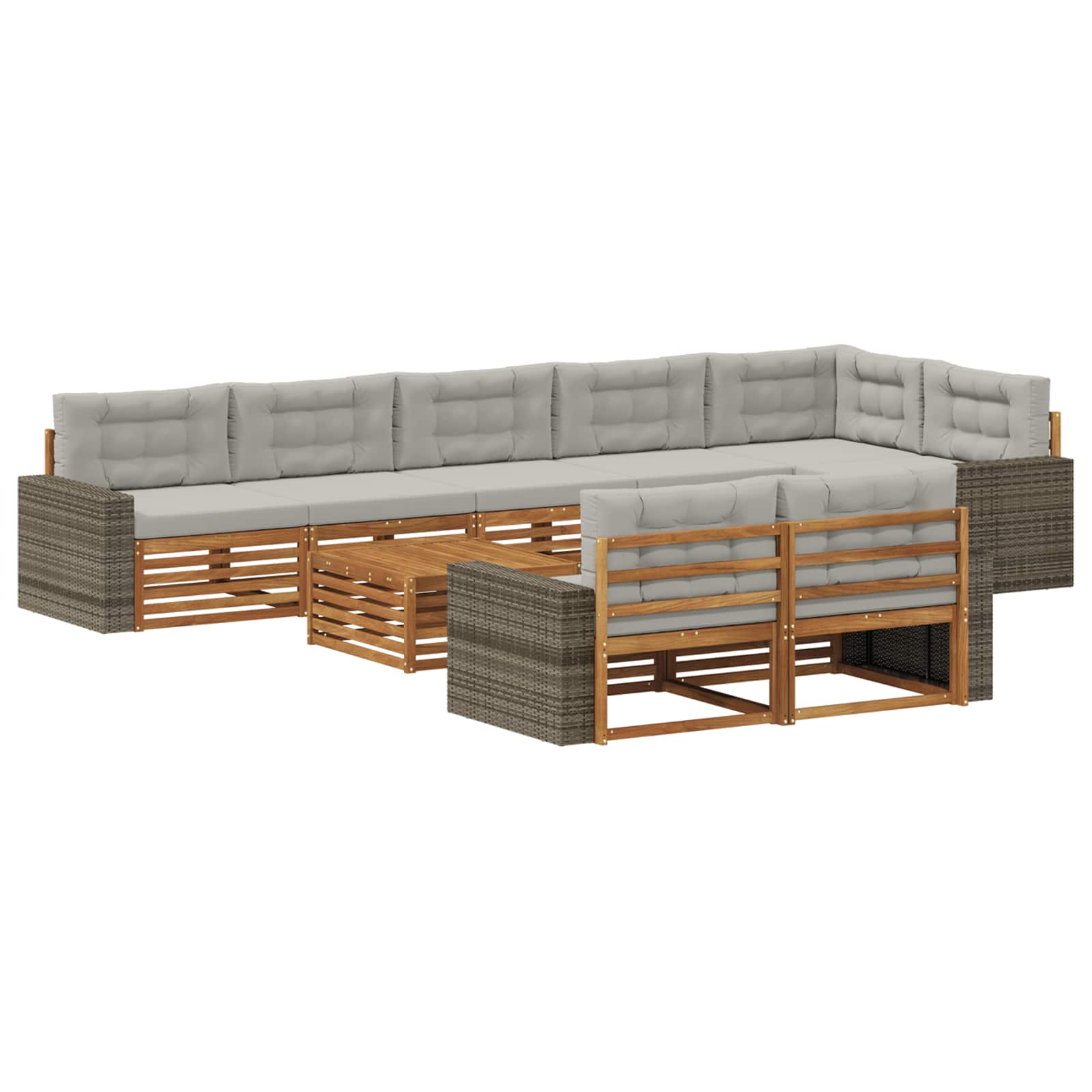 Set vanjskih sofa s jastukom 9 pcs