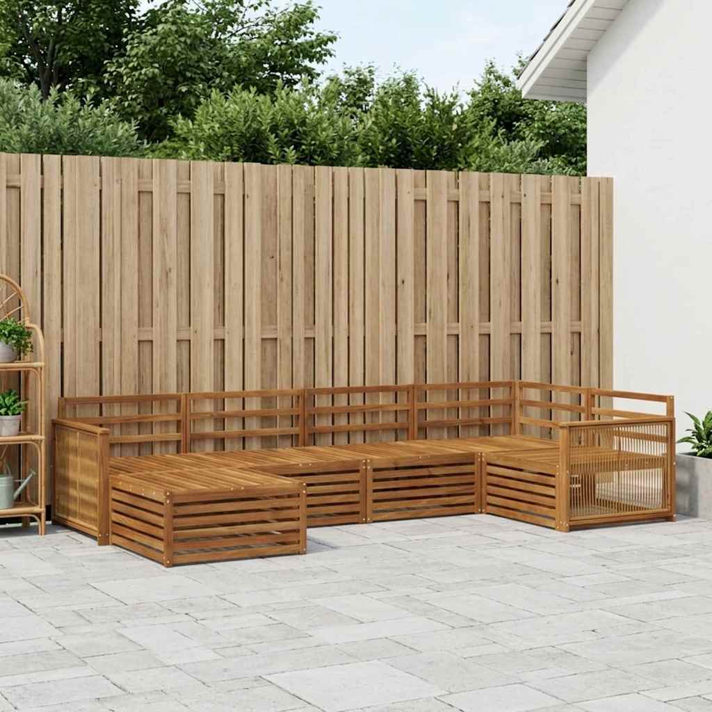 Set vanjskih sofa 6 kom. Prirodna