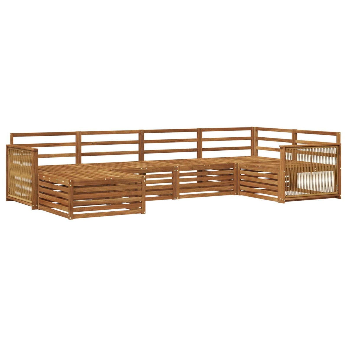 Set vanjskih sofa 6 kom. Prirodna