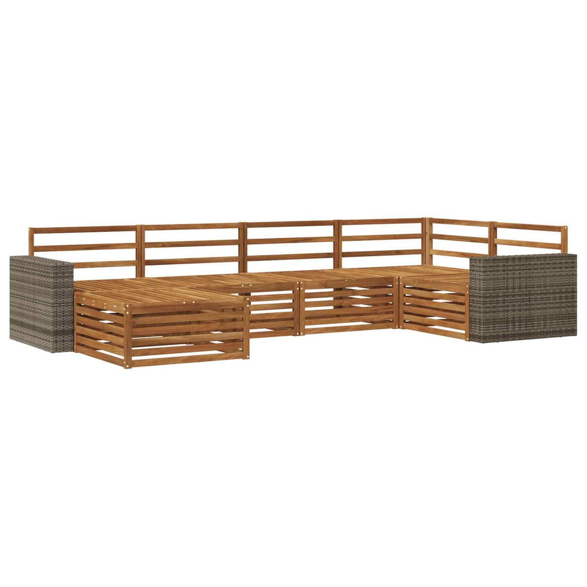 Set vanjskih sofa 6 kom. Prirodna