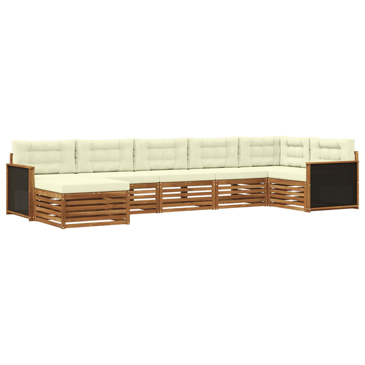 Set vanjskih sofa 7 kom. Prirodna i krem
