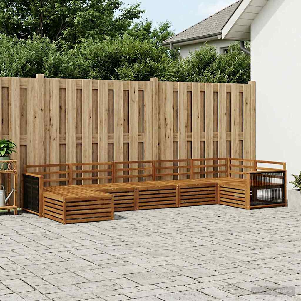 Set vanjskih sofa 7 kom. Prirodna