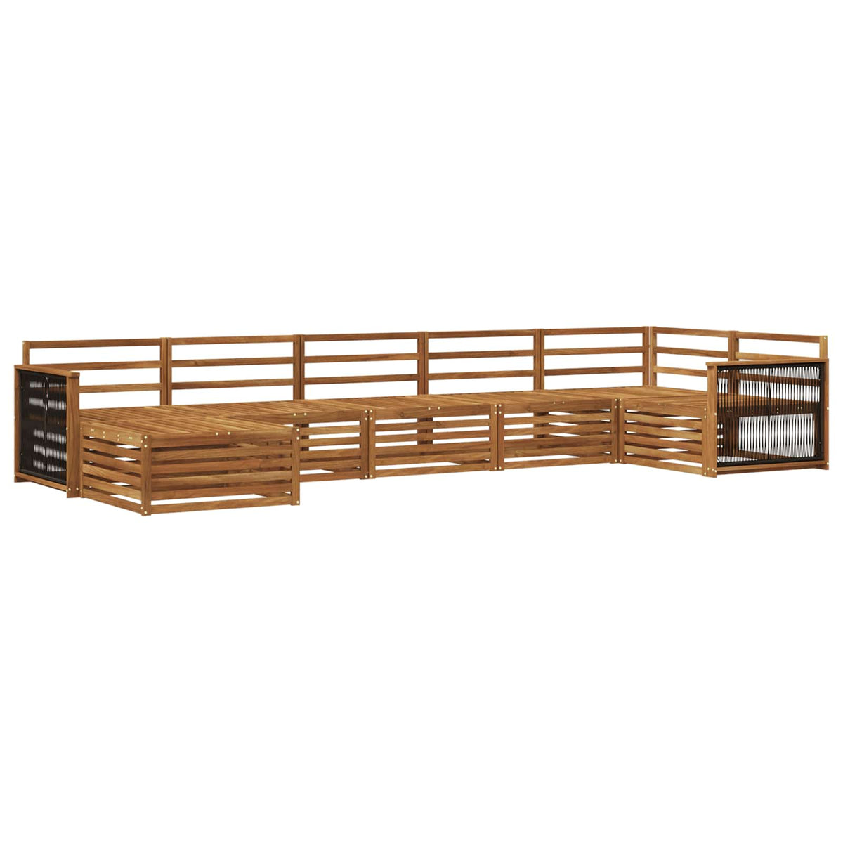 Set vanjskih sofa 7 kom. Prirodna