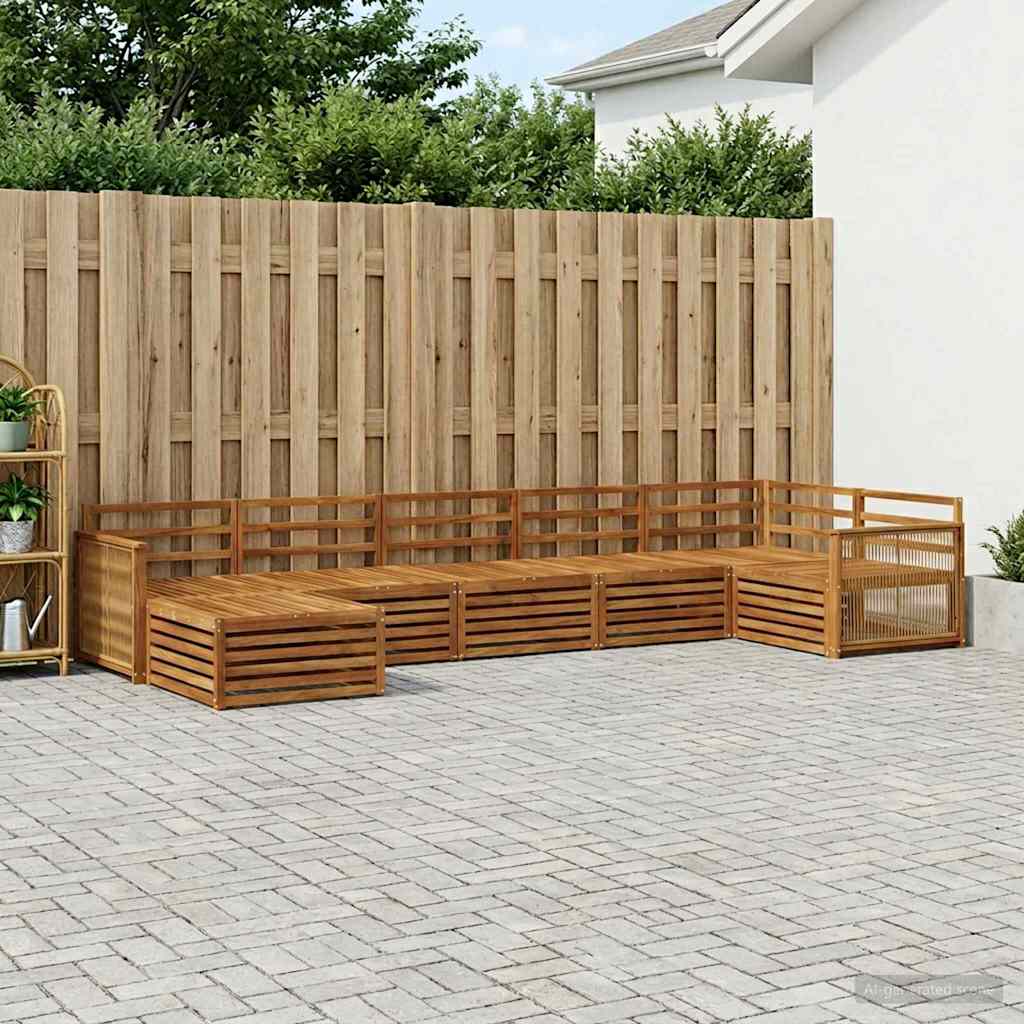 Set vanjskih sofa 7 kom. Prirodna