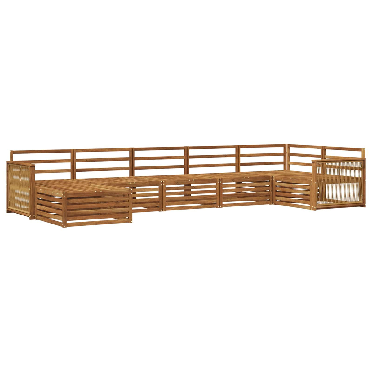 Set vanjskih sofa 7 kom. Prirodna
