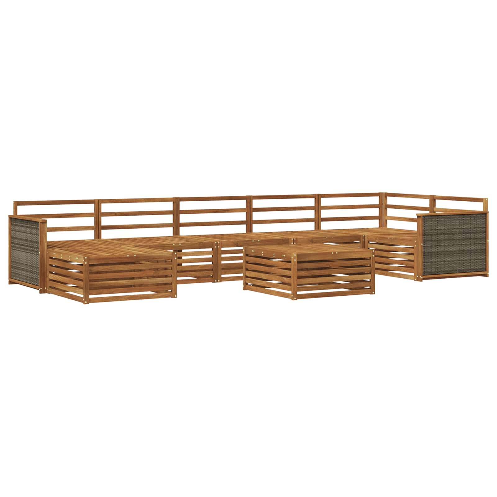 Set vanjskih sofa 8 pcs Prirodna