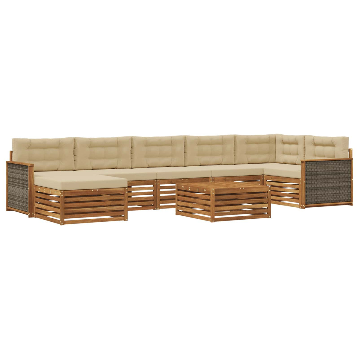 Set vanjskih sofa 8 pcs Prirodna i bež