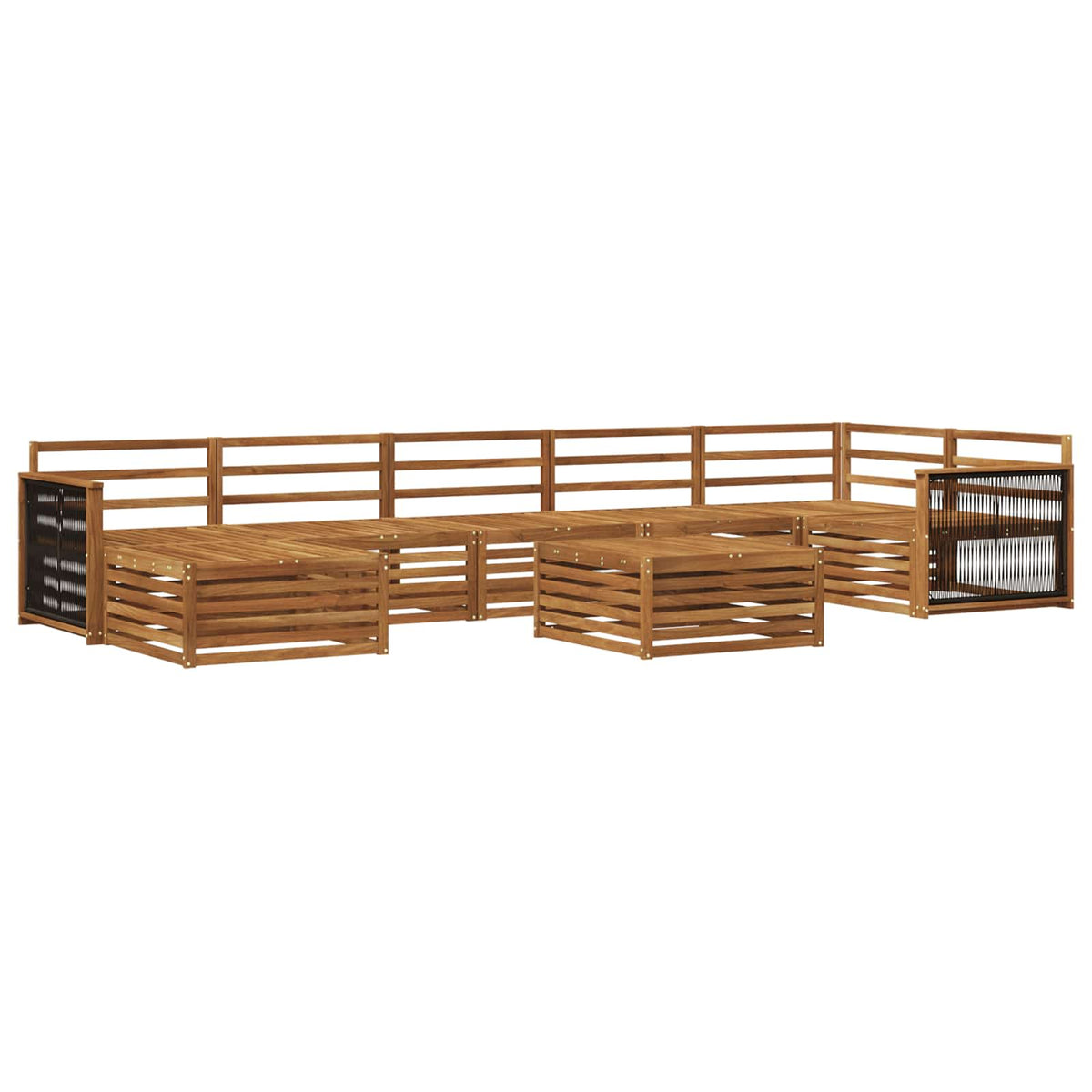 Set vanjskih sofa 8 kom. Prirodna