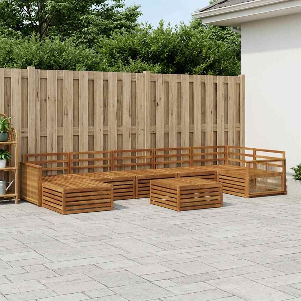 Set vanjskih sofa 8 kom. Prirodna
