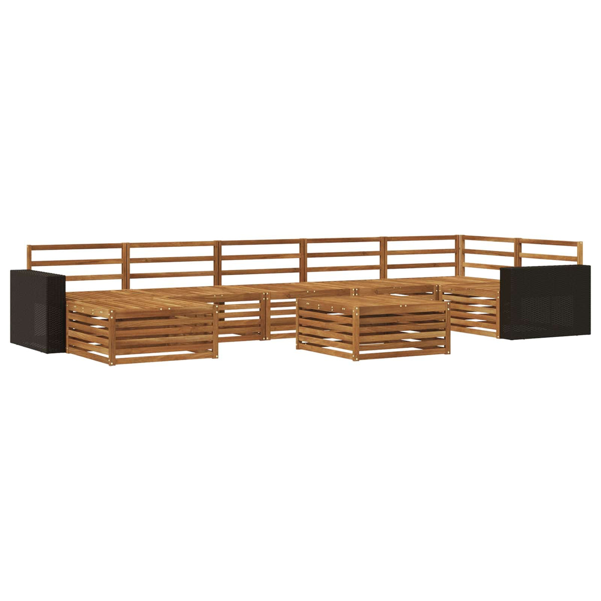 Set vanjskih sofa 8 kom. Prirodna