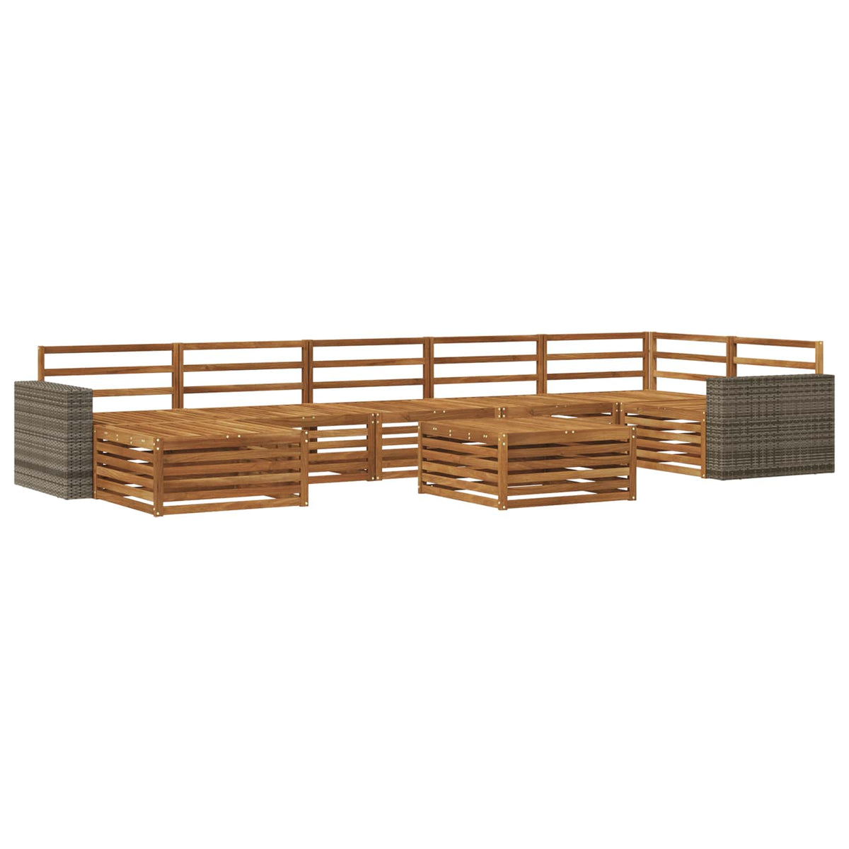 Set vanjskih sofa 8 kom. Prirodna
