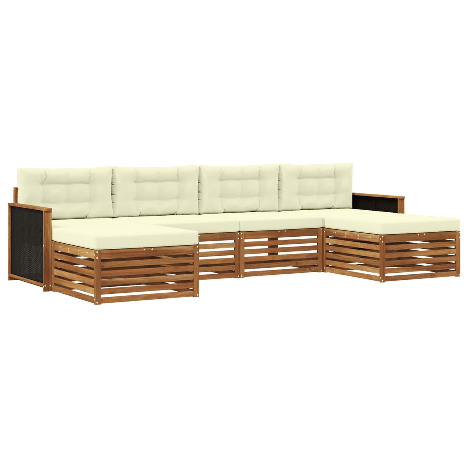 Setovi sofa s jastukom 6 pcs Čvrsto drvo akacije