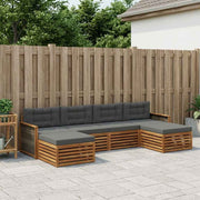 Set vanjskih sofa 6 kom. Čvrsto drvo akacije