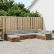 Set vanjskih sofa 8 kom. Prirodna i svjetlosiva