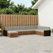 Set vanjskih sofa 8 kom. Prirodna i svjetlosiva