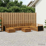 Set vanjskih sofa 9 kom. Prirodna Čvrsto drvo akacije