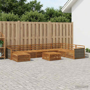 Set vanjskih sofa 9 kom. Prirodna Čvrsto drvo akacije