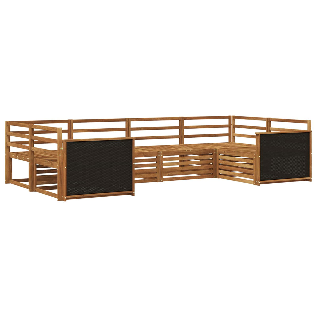 Set vanjskih sofa 6 kom. Prirodna Čvrsto drvo akacije