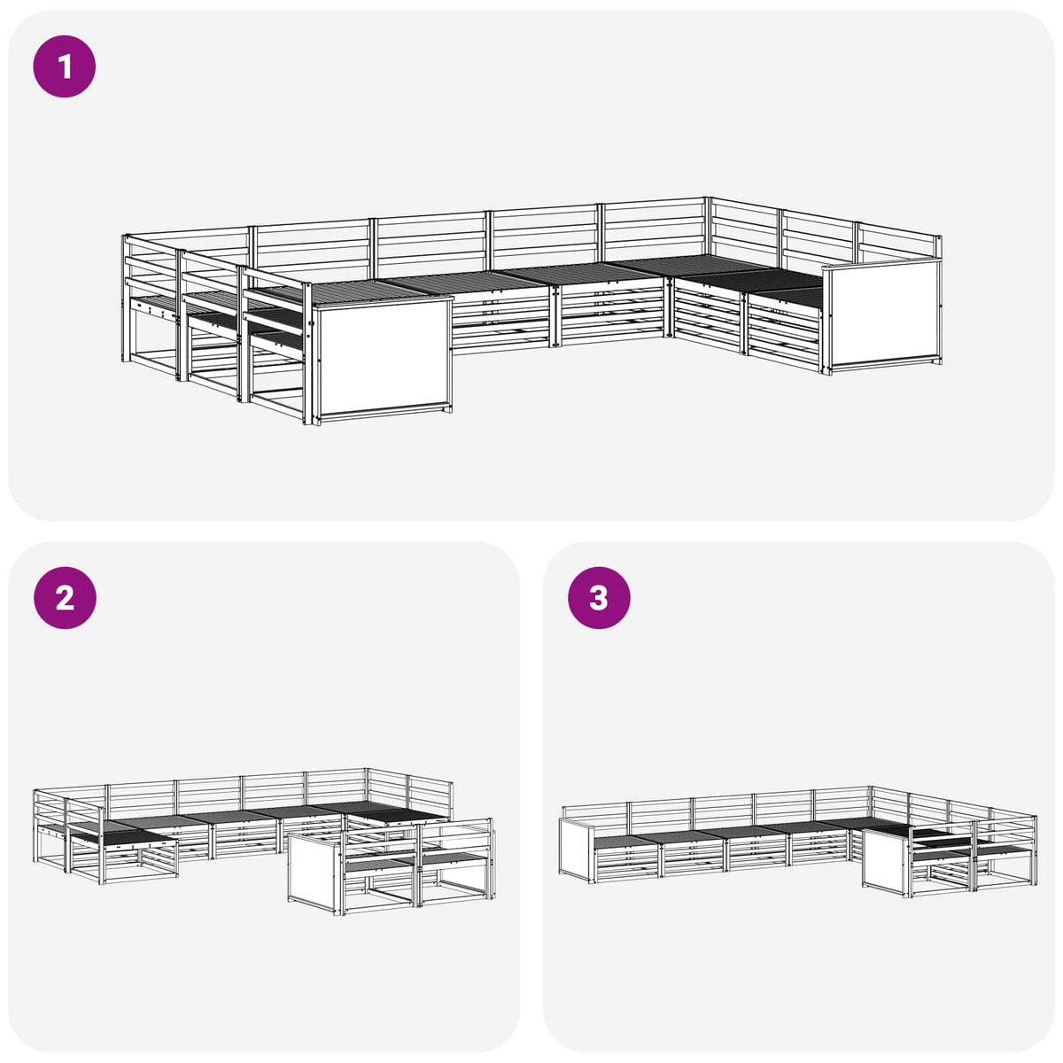 Set vanjskih sofa 9 kom. Prirodna Čvrsto drvo akacije Smeđa