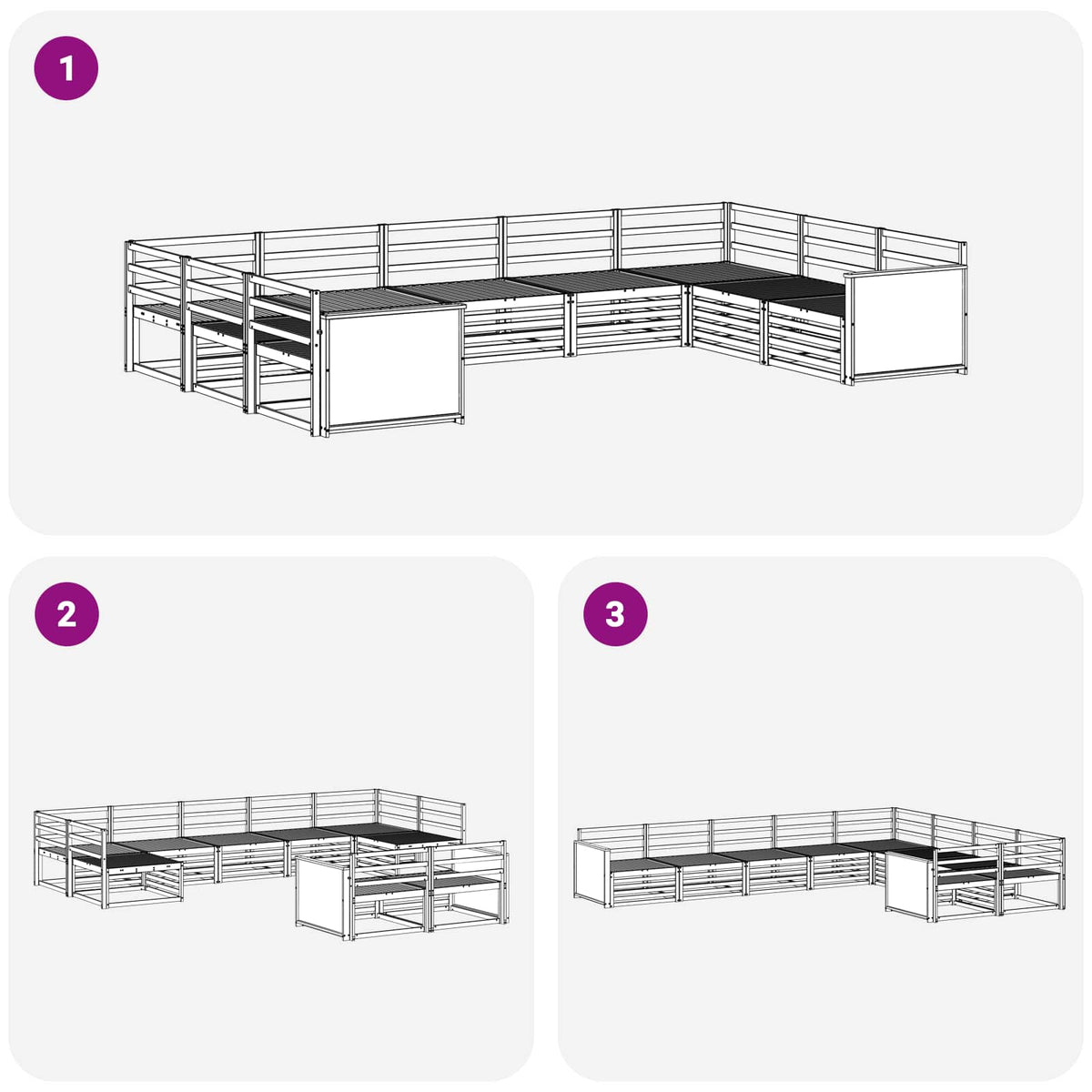 Set vanjskih sofa 9 kom. Prirodna Čvrsto drvo akacije