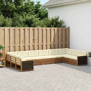 Setovi sofa s jastukom 10 pcs Čvrsto drvo akacije