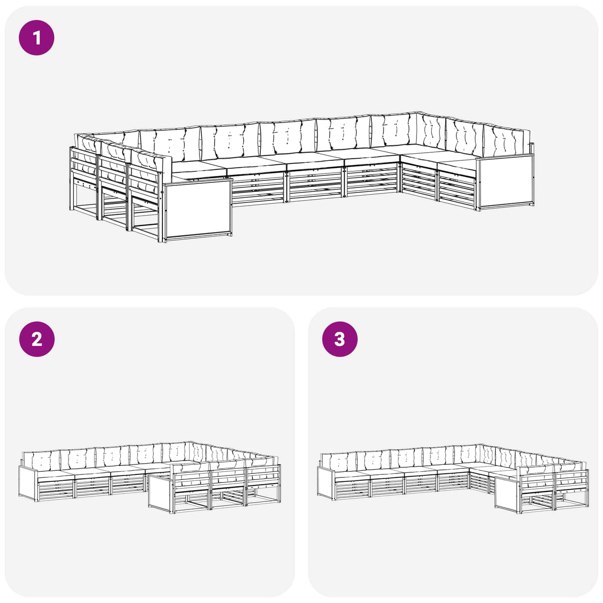 Setovi sofa s jastukom 10 pcs Čvrsto drvo akacije
