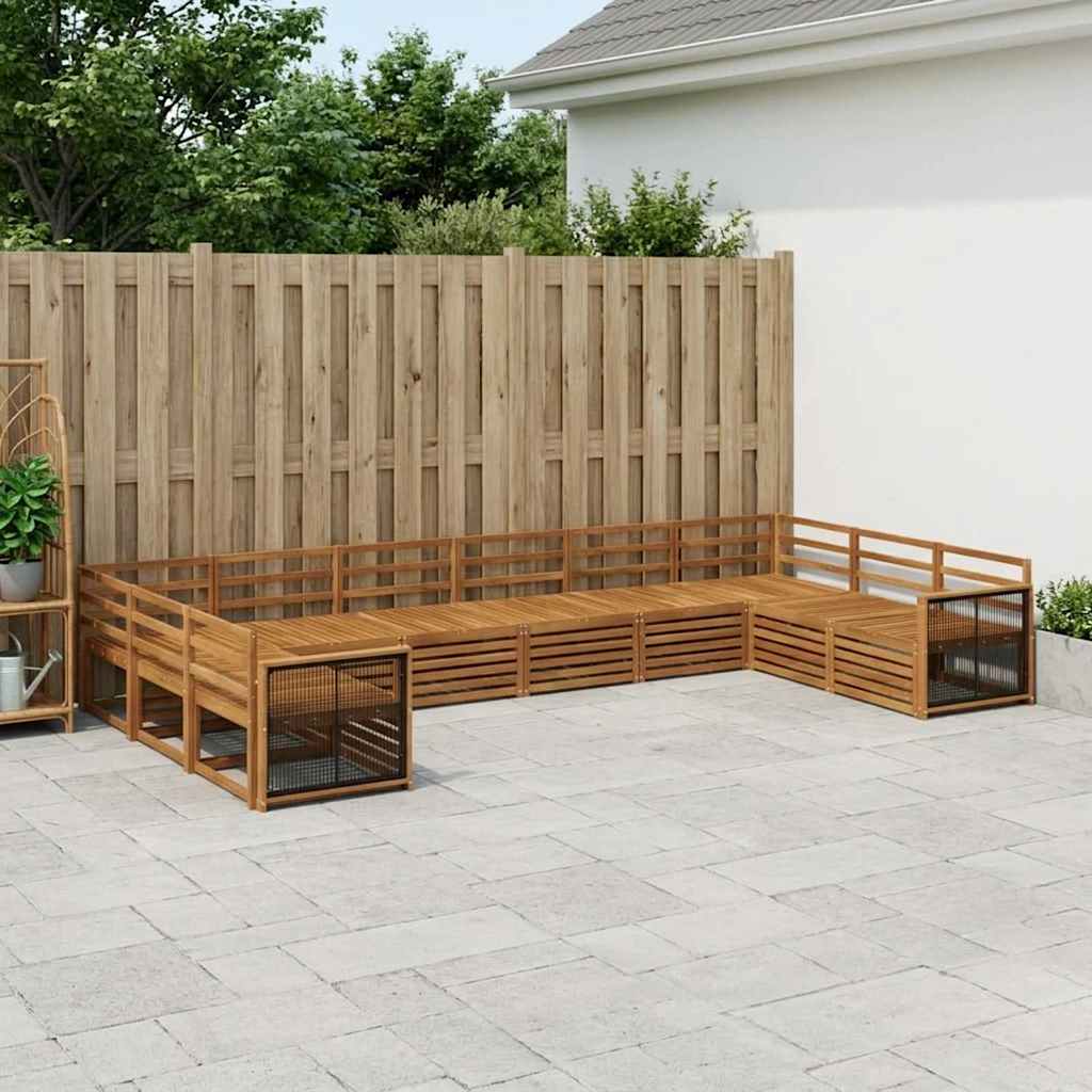 Setovi sofa 10 pcs Čvrsto drvo akacije