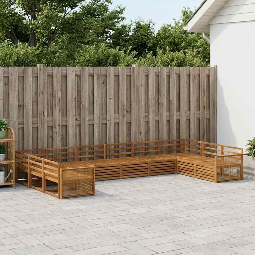 Setovi sofa 10 pcs Čvrsto drvo akacije