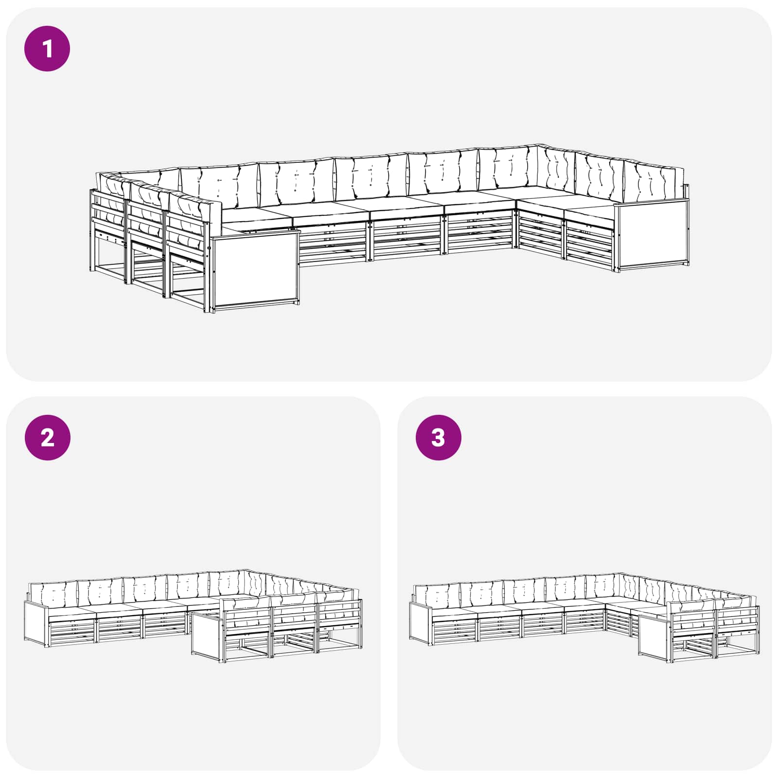 Setovi sofa s jastukom 10 pcs Čvrsto drvo akacije