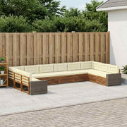 Setovi sofa 10 kom. Čvrsto drvo akacije