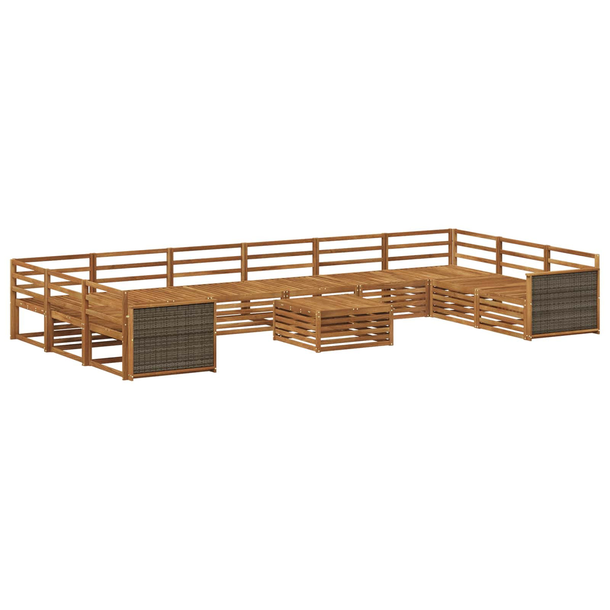 Setovi sofa 11 pcs Čvrsto drvo akacije