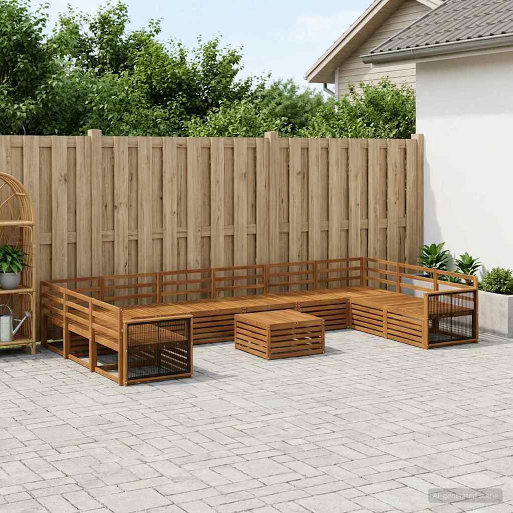 Setovi sofa 11 pcs Čvrsto drvo akacije