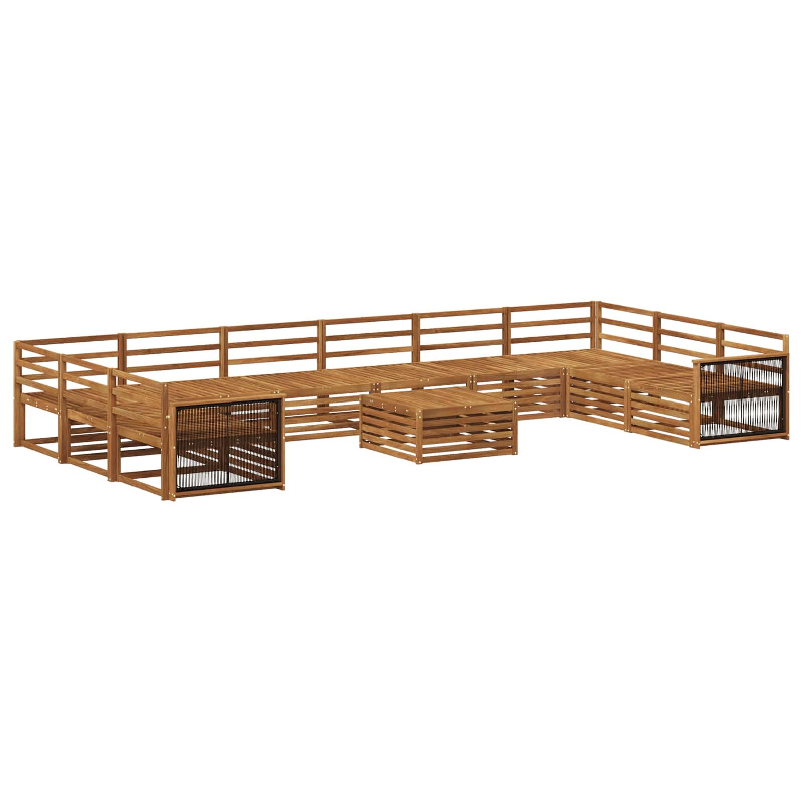 Setovi sofa 11 pcs Čvrsto drvo akacije
