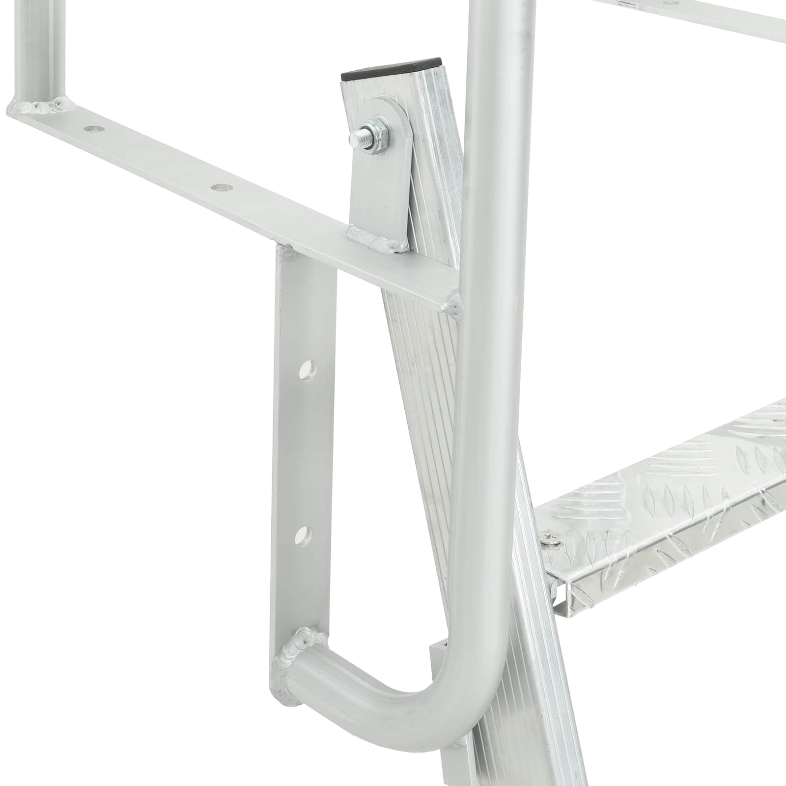 Ljestve za dok s 3 koraka Srebrno 58 x 77 x 144 cm Aluminij