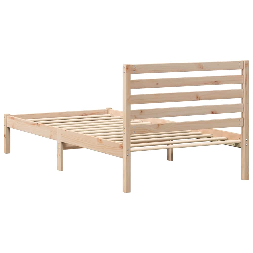 Krevetna konstrukcija Smeđa 80 x 200 cm Čvrsto borovo drvo
