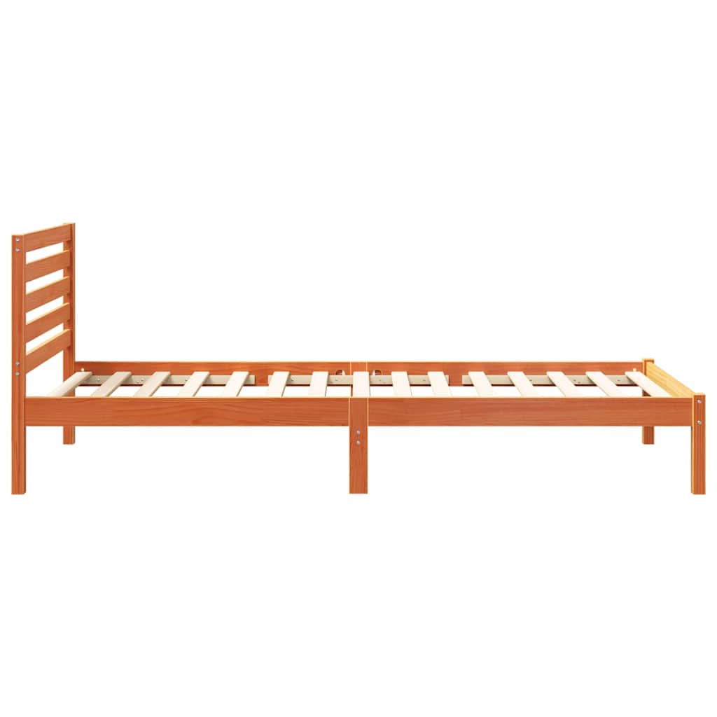 Krevetna konstrukcija s uzglavljem Vosak smeđa 80 x 210 cm