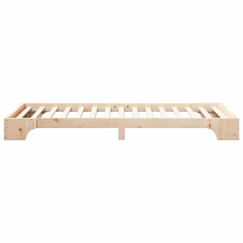 Krevetna konstrukcija Smeđa 80 x 210 cm Čvrsto borovo drvo