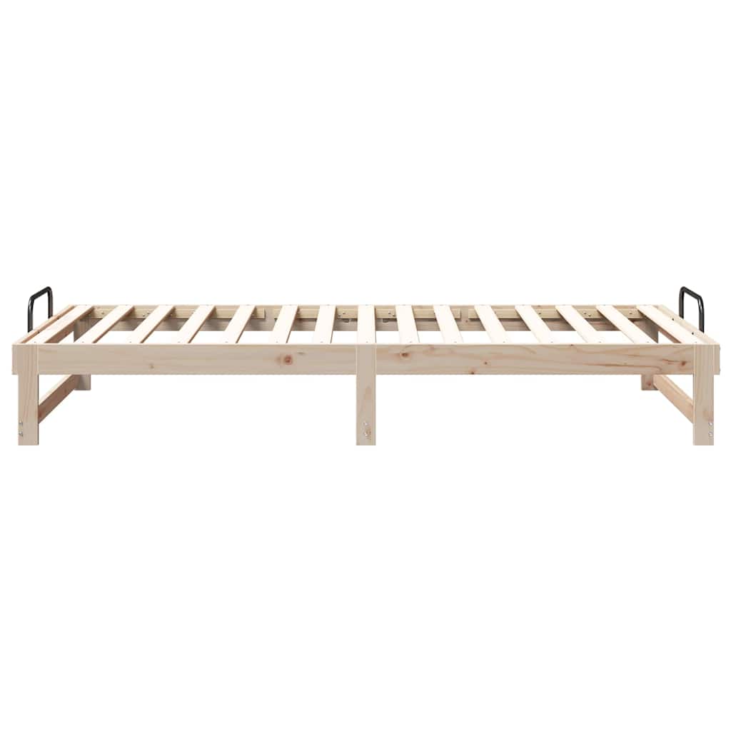 Krevetna konstrukcija Smeđa 100 x 210 cm Čvrsto borovo drvo