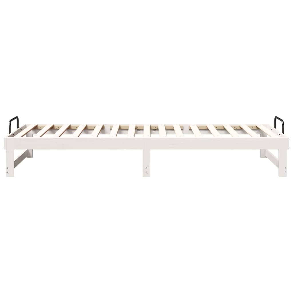 Krevetna konstrukcija Bijelo 90 x 220 cm Čvrsto borovo drvo