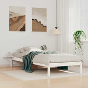Krevetna konstrukcija s bočnim stolovima Bijelo 90 x 220 cm