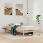 Krevetna konstrukcija s bočnim stolovima Prirodna 100 x 220 cm