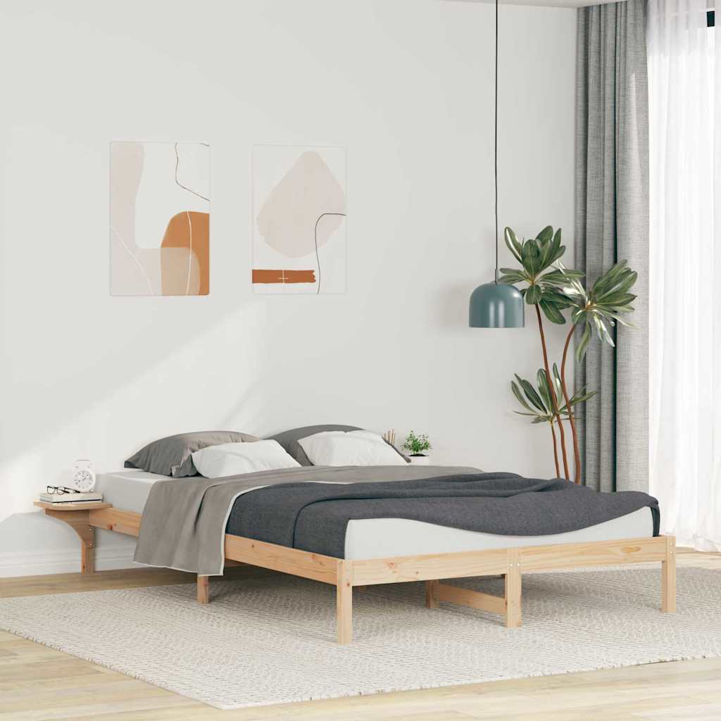 Krevetna konstrukcija s bočnim stolovima Prirodna 160 x 220 cm