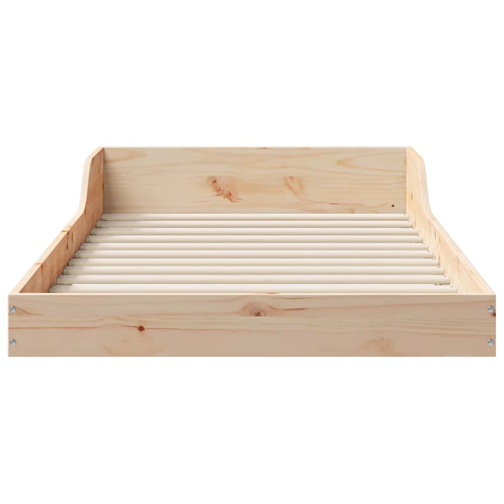 Krevetna konstrukcija Smeđa 90 x 210 cm Čvrsto borovo drvo
