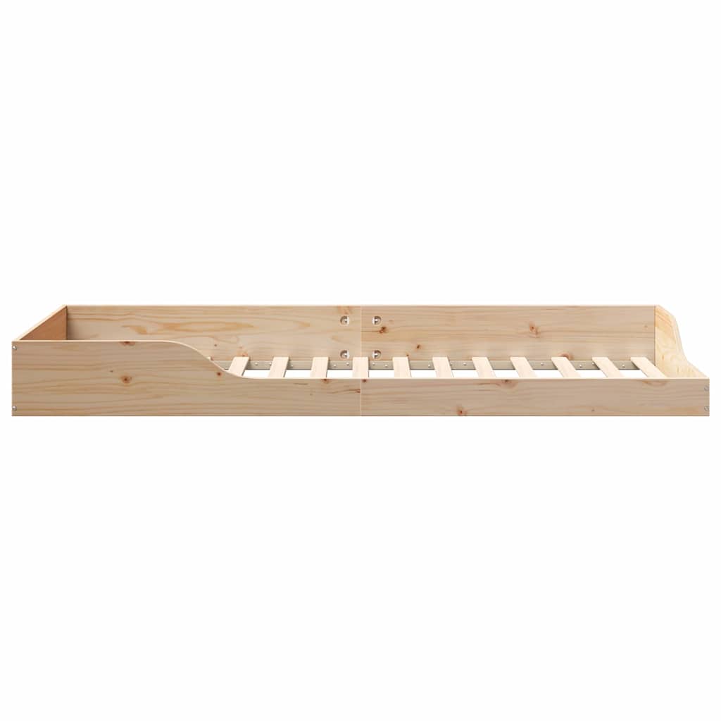 Krevetna konstrukcija Smeđa 100 x 220 cm Čvrsto borovo drvo