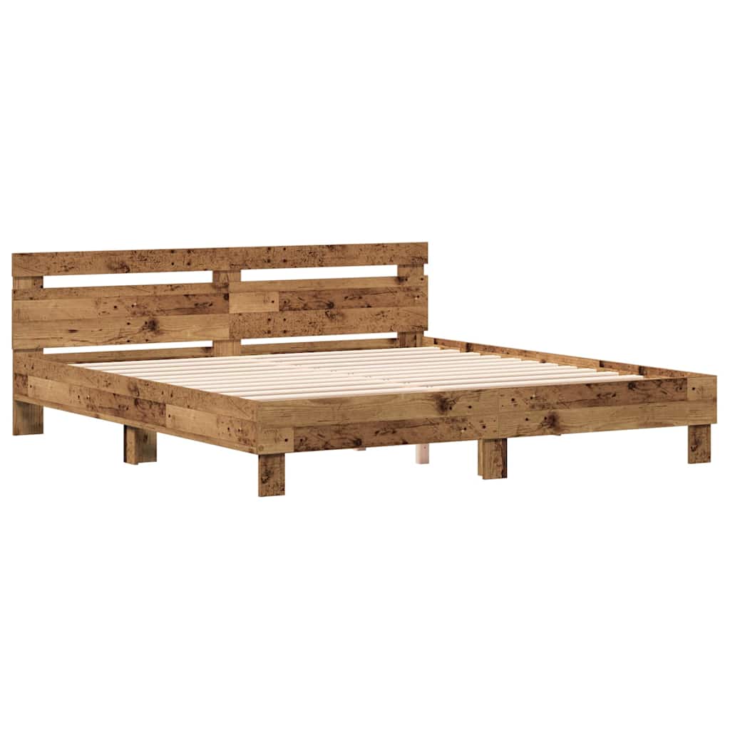 Krevetna konstrukcija Staro drvo 203 x 185 x 70 cm