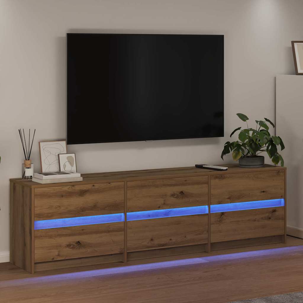 TV Jedinice Zidne 2 pcs Umjetnički hrast 180 x 34 x 50 cm