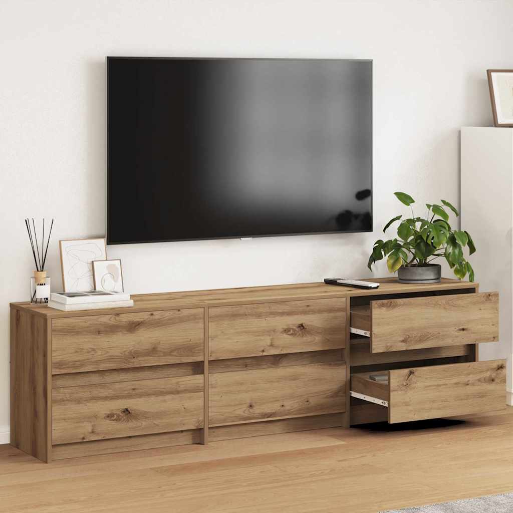 TV Jedinice Zidne 2 pcs Umjetnički hrast 180 x 34 x 50 cm